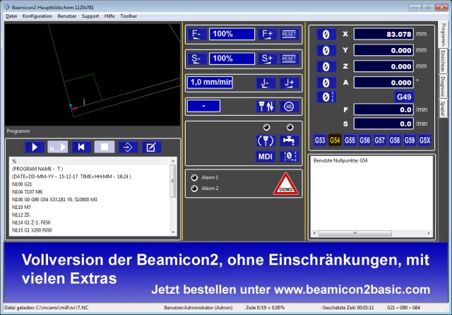 CNC Steuerung Beamicon2-Basic mit Ethernetcontroller