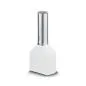 Preview: 100 pce. twin wire end ferrule white for 2x0,50 mm²