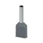 Preview: 100 pce. twin wire end ferrule gray for 2x0,75 mm²