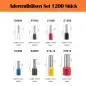 Preview: Aderendhülsen Set 1200 Stück, Aderendhülsen 0,5 mm² - 10 mm²