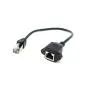 Preview: RJ45-Kabeldurchführung mit 20 cm Kabel