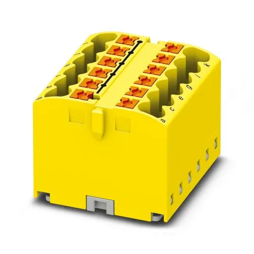 Distribution block Phoenix PTFIX 12X2.5 YE Yellow