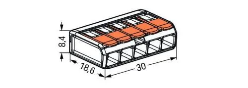 Wago 221-415 5-way connection terminal block up to 4mm²