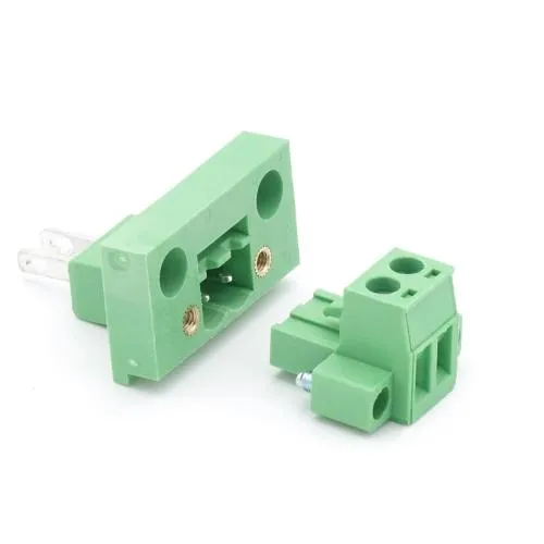 Plug-in terminal with locking 2-pole
