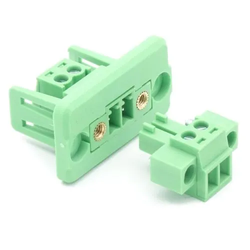 Steckbarer Klemmenblock-Steckverbinder mit Verriegelung 2-Pol 3,81mm Rastermaß 15A 300V