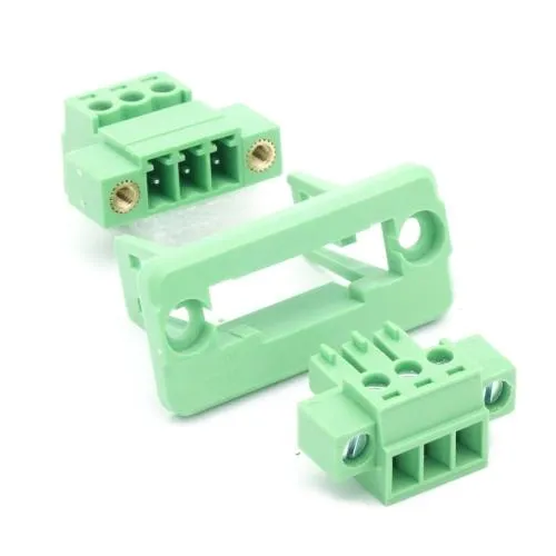 Steckbarer Klemmenblock-Steckverbinder mit Verriegelung 3-Pol 3,81mm Rastermaß 15A 300V