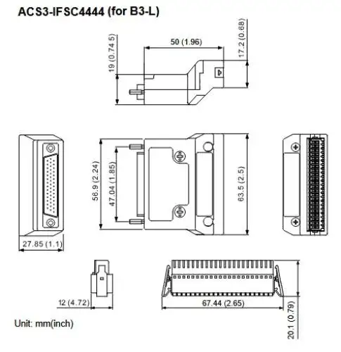 Connection adapter ACS3-IFSC4444 for Delta B3-L servo driver