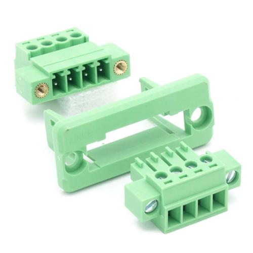 Steckbarer Klemmenblock-Steckverbinder mit Verriegelung 4-Pol 3,81mm Rastermaß 15A 300V