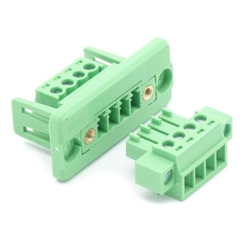 Steckbarer Klemmenblock-Steckverbinder mit Verriegelung 4-Pol 3,81mm Rastermaß 15A 300V