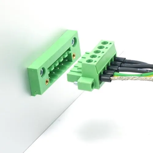 Plug-in terminal with locking 6-pole