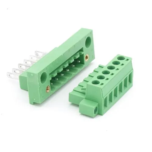 Plug-in terminal with locking 6-pole