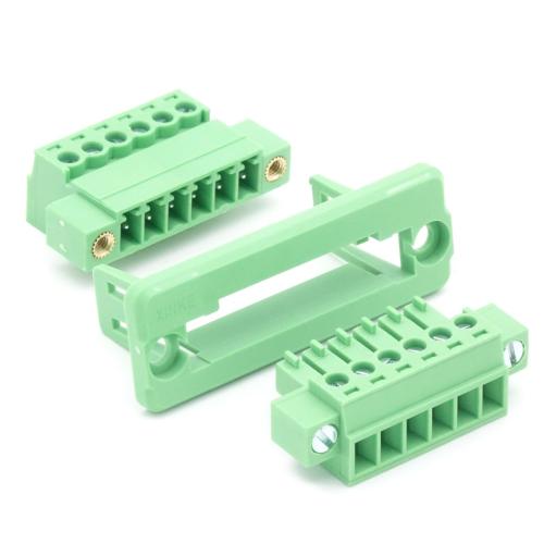 Steckbarer Klemmenblock-Steckverbinder mit Verriegelung 6-Pol 3,81mm Rastermaß 15A 300V