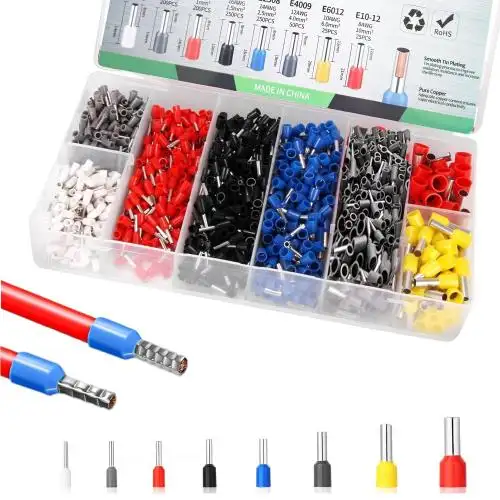 Aderendhülsen Set 1200 Stück, Aderendhülsen 0,5 mm² - 10 mm²