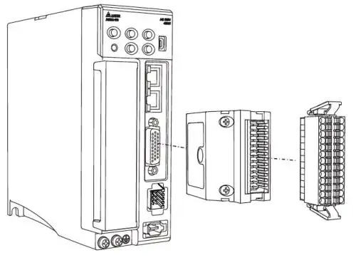 Connection adapter ACS3-MDTD2600 for Delta B3-E servo driver