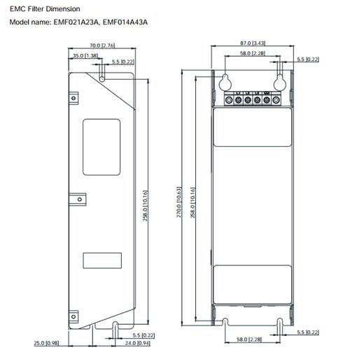 Delta BR400W040 Externer Bremswiderstand 40 Ohm 400 W