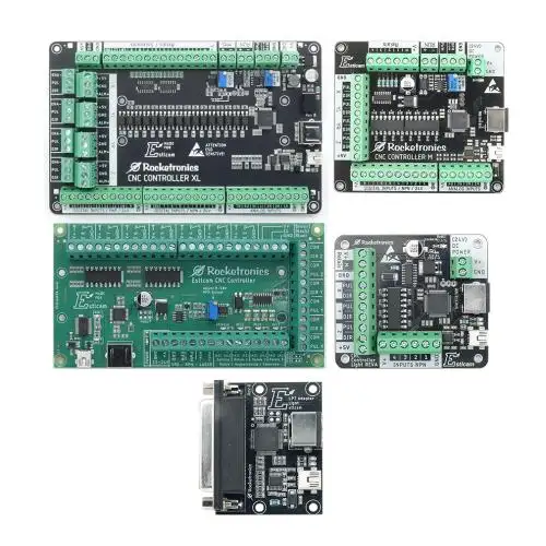 EstlCAM control with 3 stepper motors NEMA24 / 3,3Nm, 3 stepper motor drivers DM556EU and 48V power supply unit