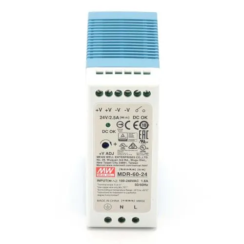 DIN rail power supply 24V 2,5A Meanwell MDR-60-24