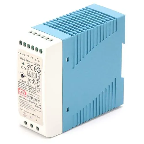 DIN rail power supply 24V 2,5A Meanwell MDR-60-24