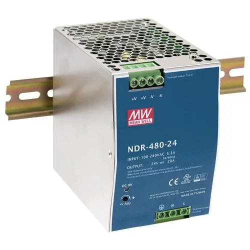 DIN rail power supply 48V 10A Meanwell NDR-480-48