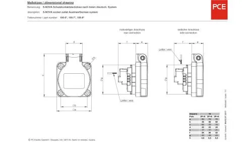 PCE 105.0B Anbau-Steckdose IP54 Blau