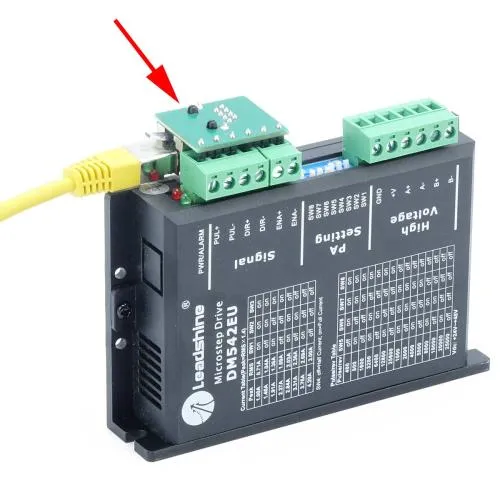RJ45-Adapterplatine for stepper drivers DM542EU, DM556EU