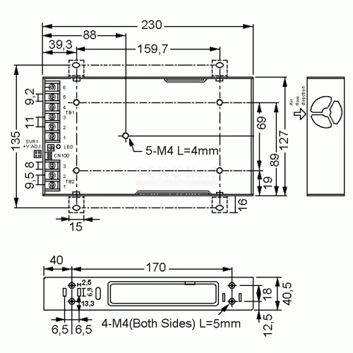 Switching power supply 48V 10,5A 500W Meanwell RSP-500-48