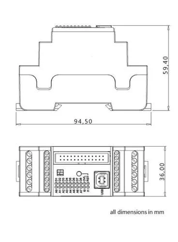 Jogcontrol - Industrielle Schrittmotorsteuerung für Hutschienenmontage