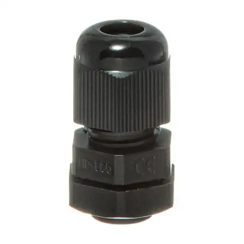 Cable gland M16x1.5 black with nut, Ø5-10mm