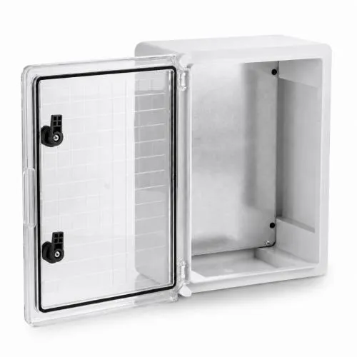 ARLI Schaltschrank IP65 Kunststoff Gehäuse mit Sichttür 300x400x165 mm inkl. Montageplatte Verteilerkasten