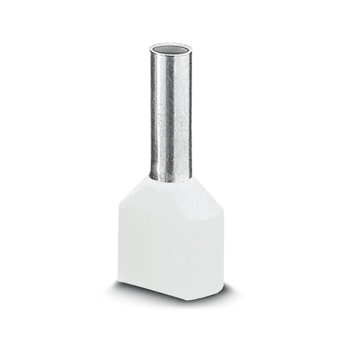 100 pce. twin wire end ferrule white for 2x0,50 mm²