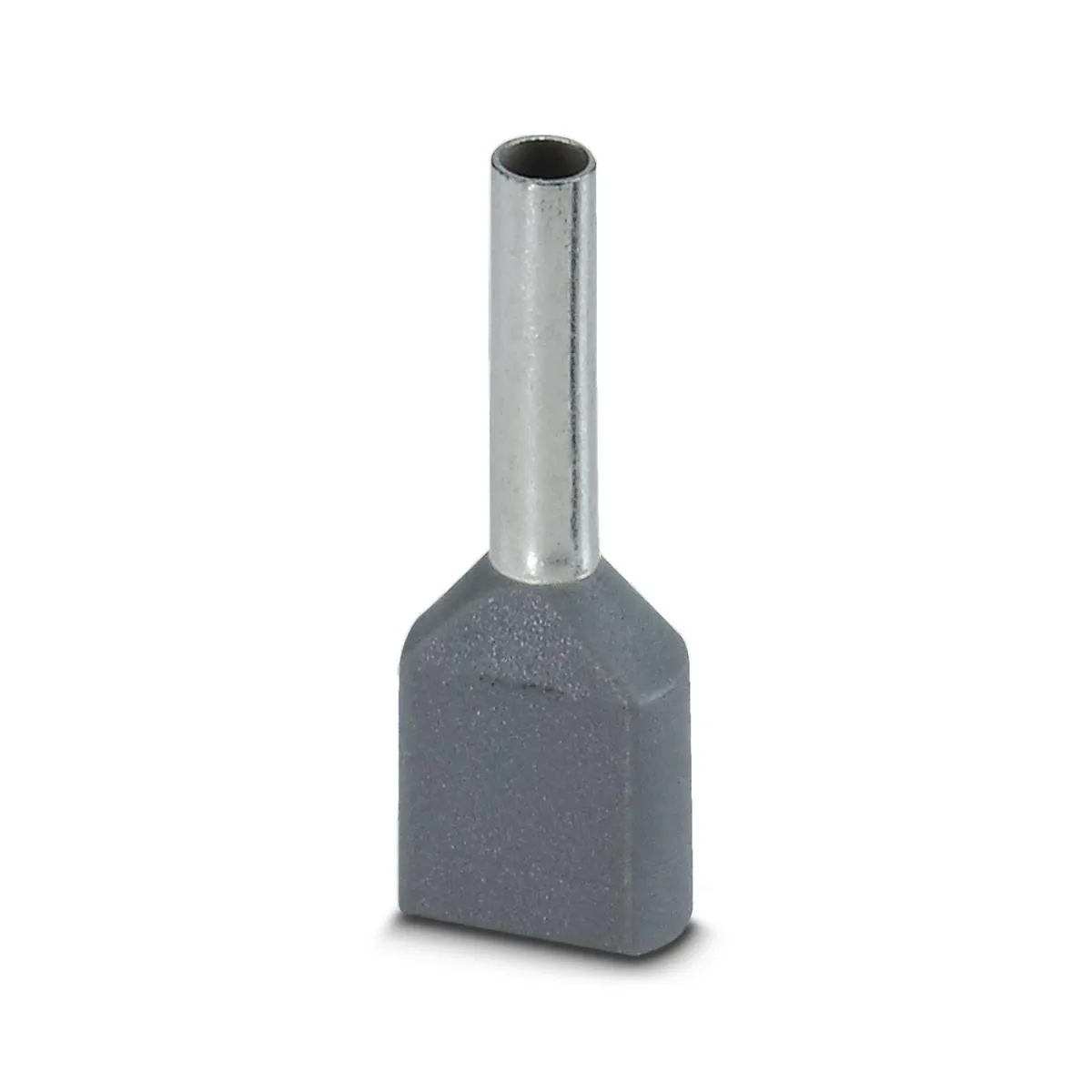 100 pce. twin wire end ferrule gray for 2x0,75 mm²
