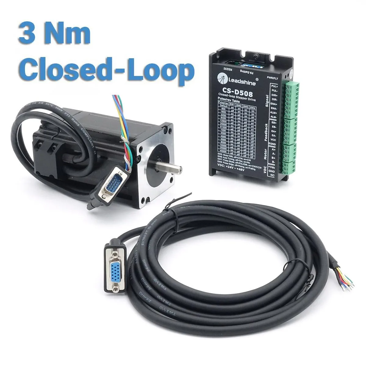 Driveset 1-axis with CS-D508 and 3 Nm closed loop motor 60BYGH250D-09R
