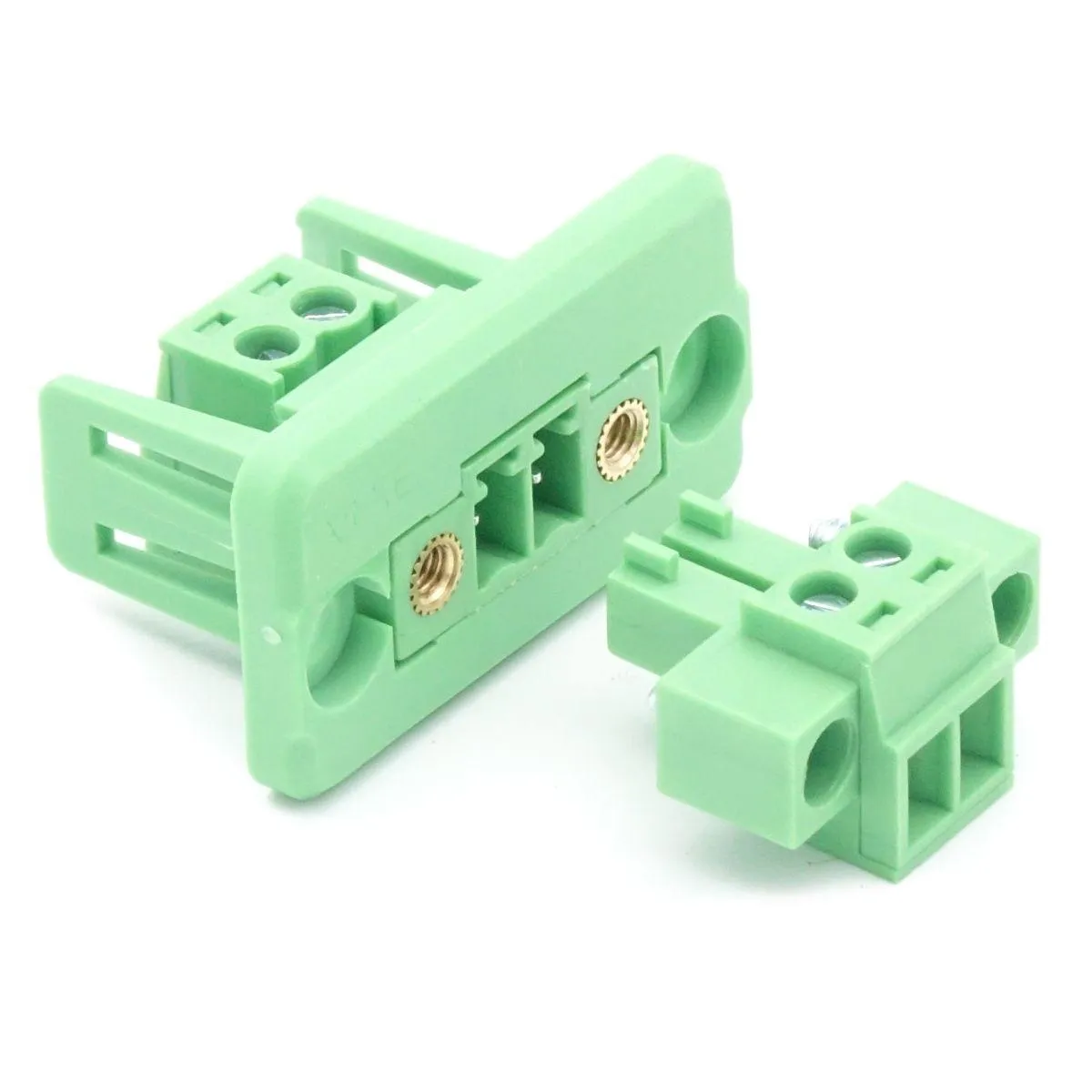 Steckbarer Klemmenblock-Steckverbinder mit Verriegelung 2-Pol 3,81mm Rastermaß 15A 300V