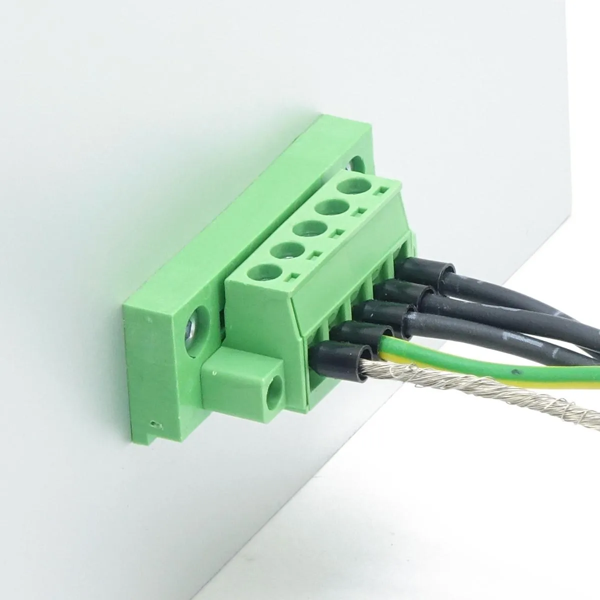 Plug-in terminal with locking 2-pole