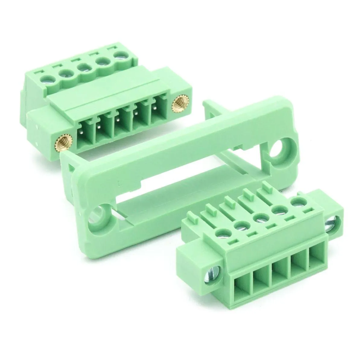 Steckbarer Klemmenblock-Steckverbinder mit Verriegelung 5-Pol 3,81mm Rastermaß 15A 300V