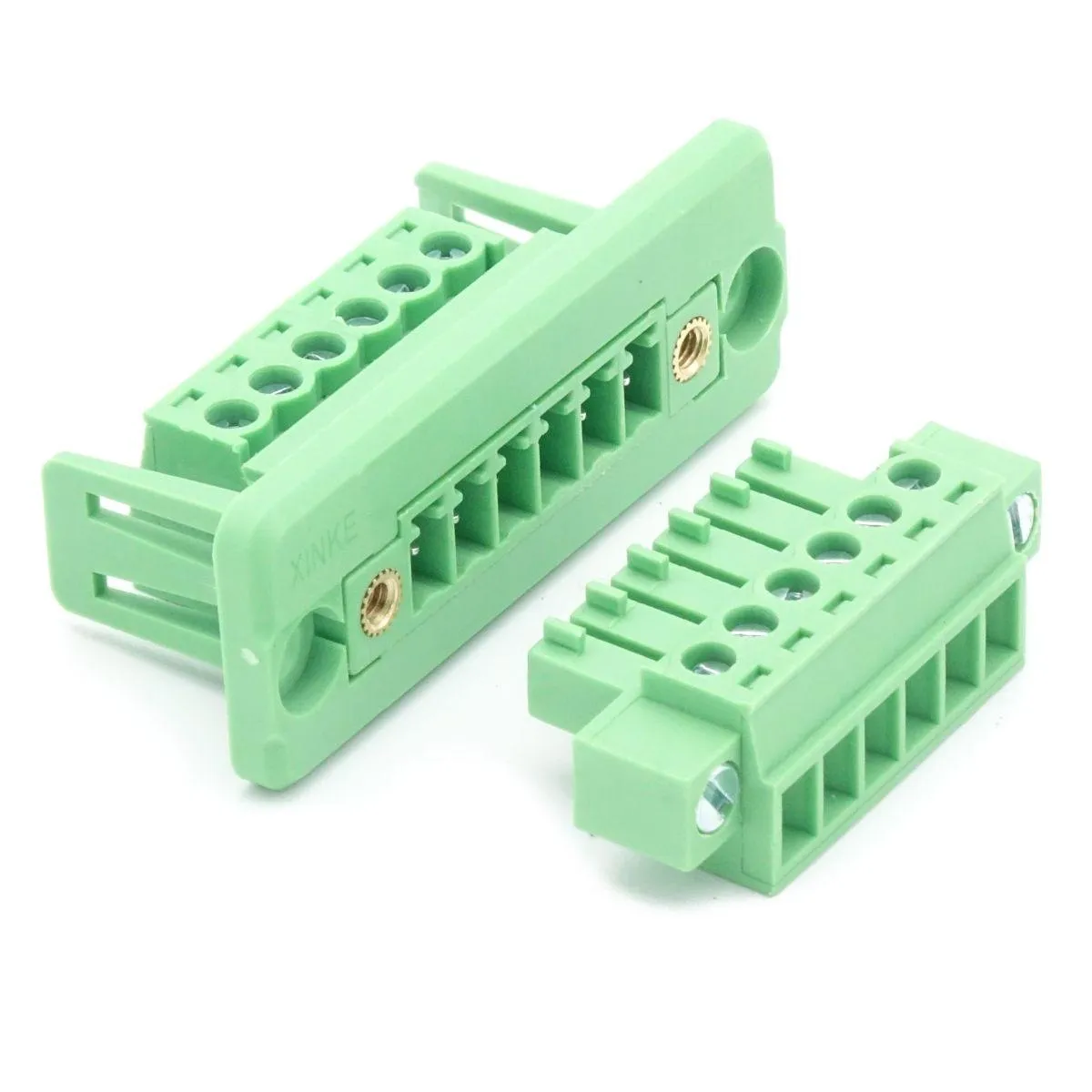 Steckbarer Klemmenblock-Steckverbinder mit Verriegelung 6-Pol 3,81mm Rastermaß 15A 300V