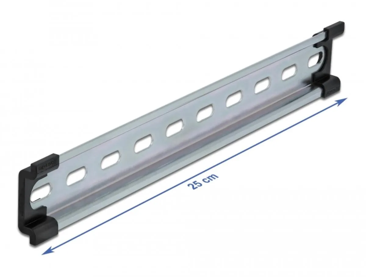 DIN rail 35 x 7.5 mm (25 cm) perforated steel