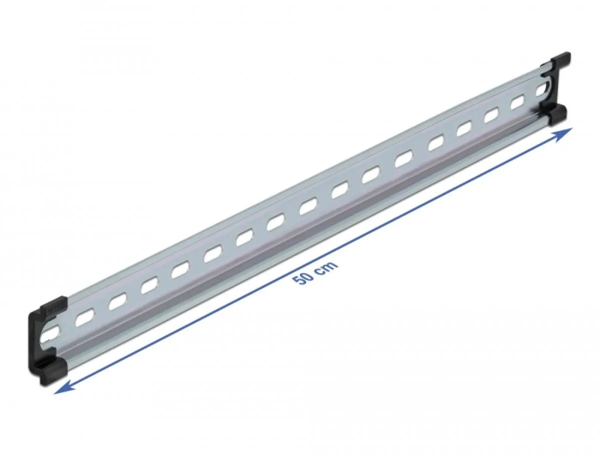 Hutschiene 35 x 7,5 mm (50 cm) Stahl gelocht