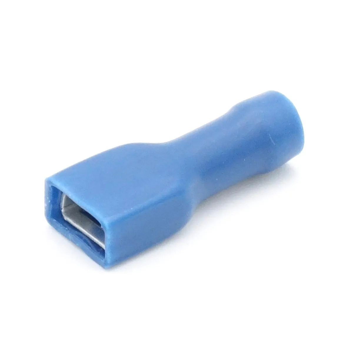 Flat receptacle 6.3x0.8 fully insulated BLUE