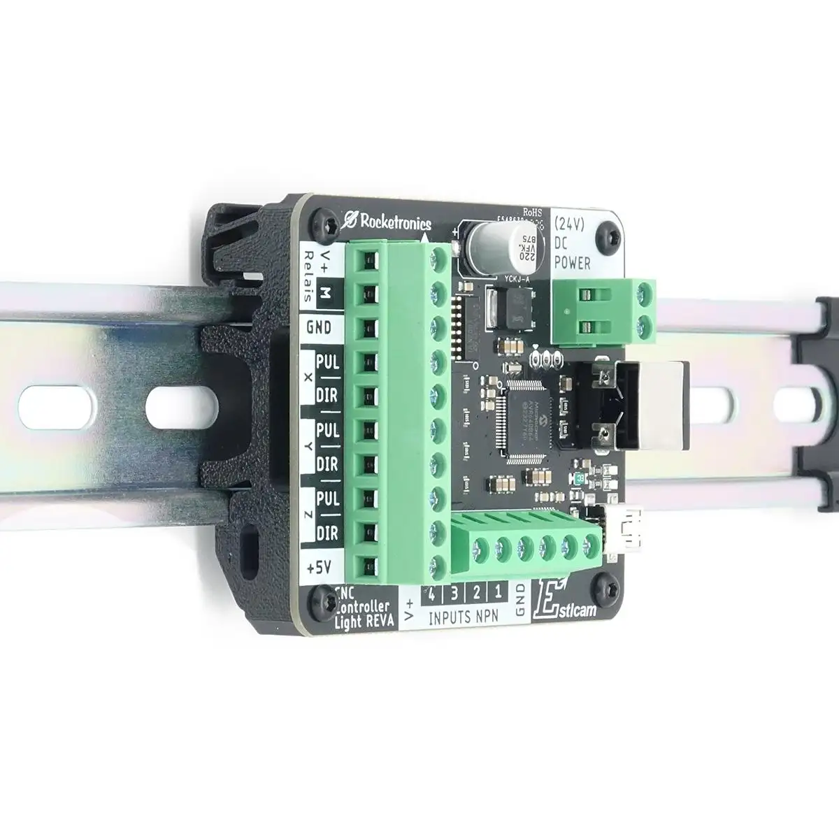 DIN rail holder for Estlcam terminal adapter