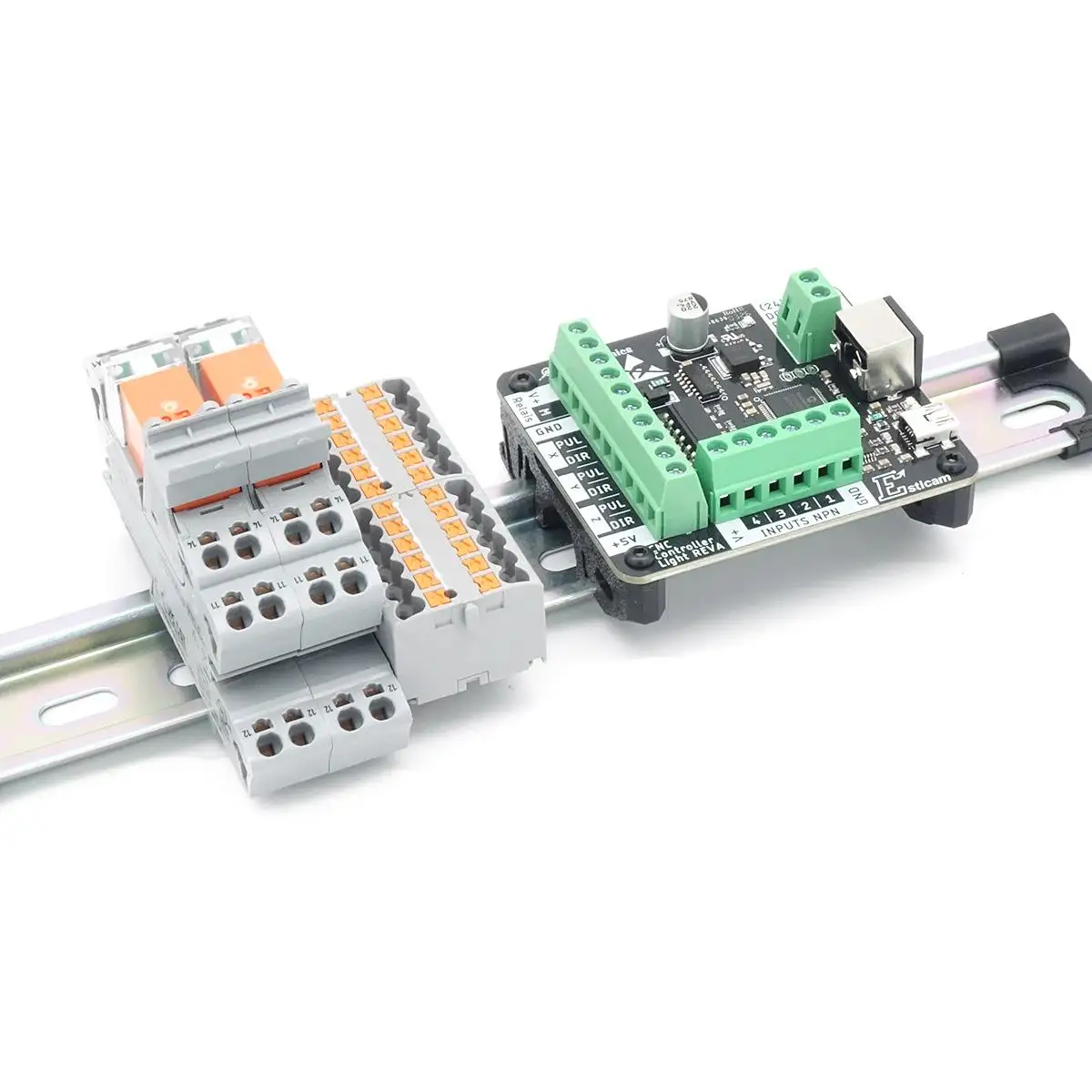 DIN rail holder for Estlcam terminal adapter