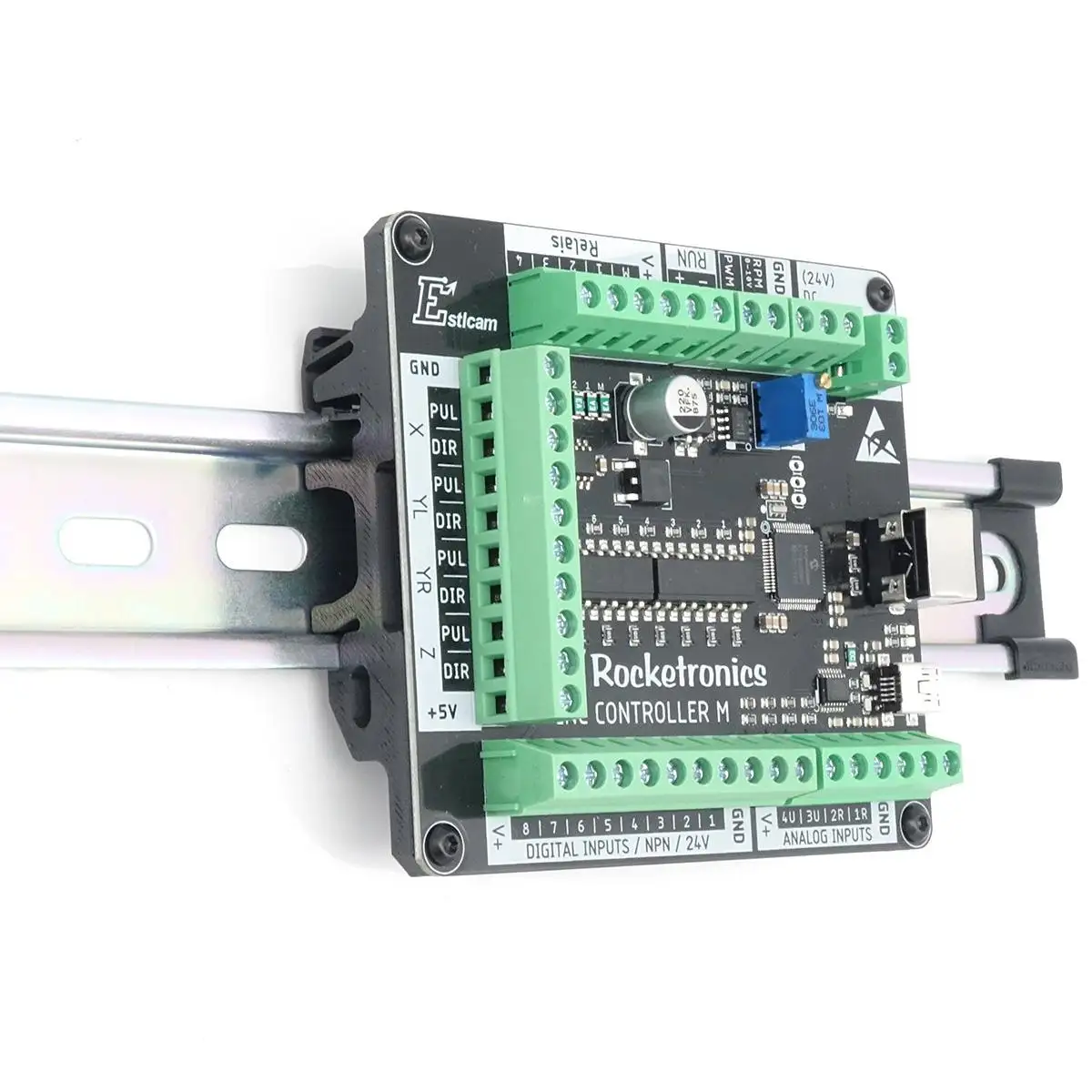 DIN rail holder for Estlcam terminal adapter