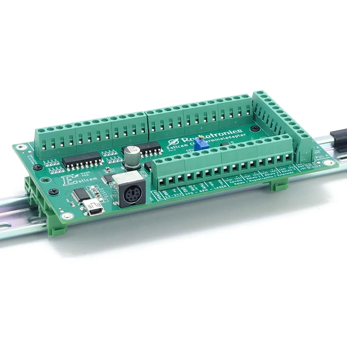DIN rail holder for Estlcam terminal adapter