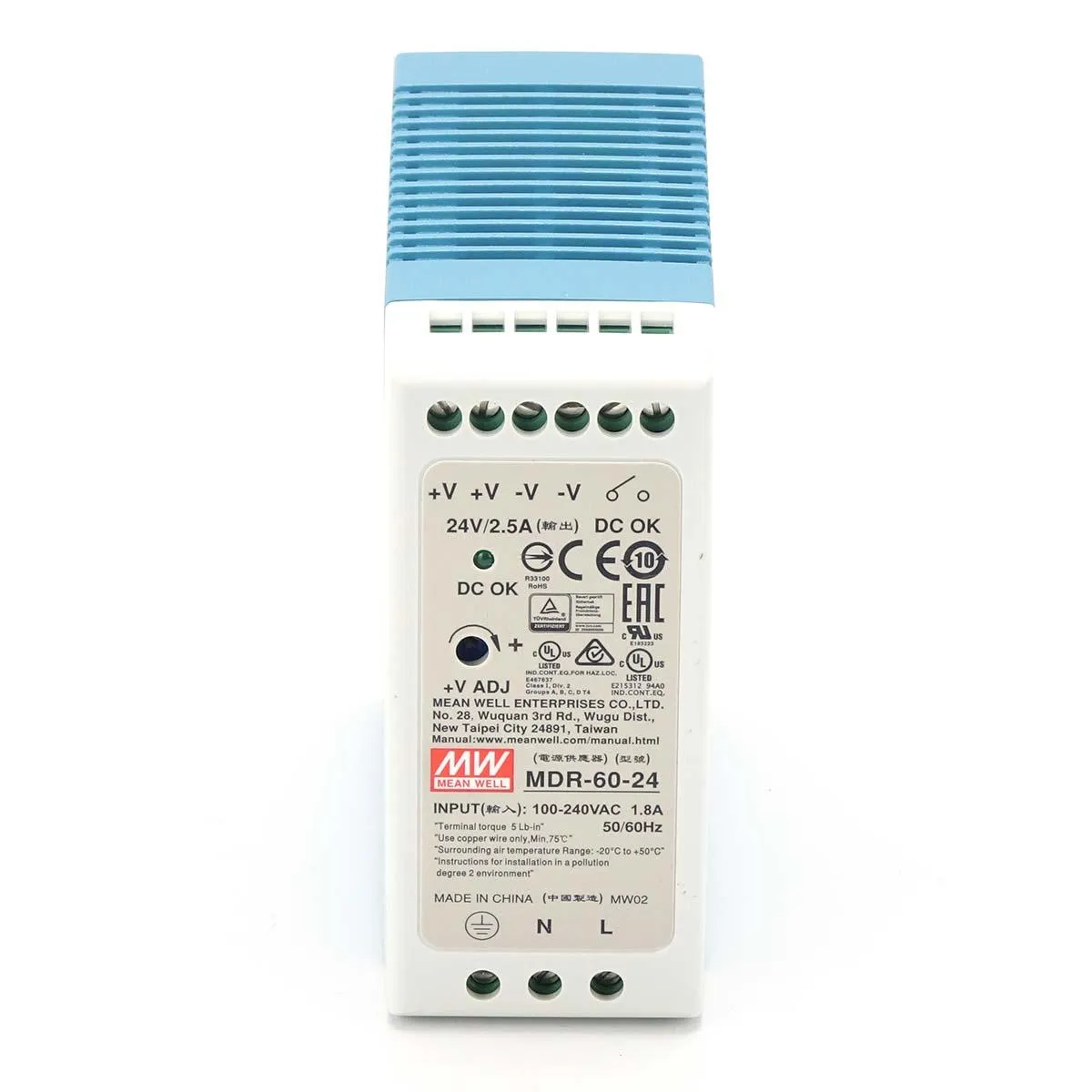DIN rail power supply 24V 2,5A Meanwell MDR-60-24