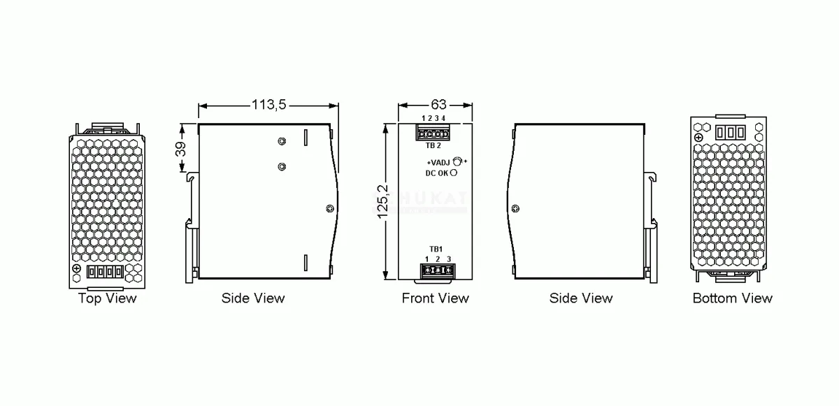 DIN rail power supply 24V 10A Meanwell NDR-240-24
