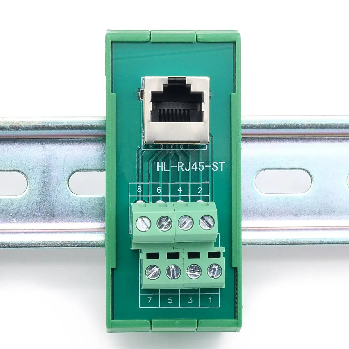 RJ45 adapter for DIN rail