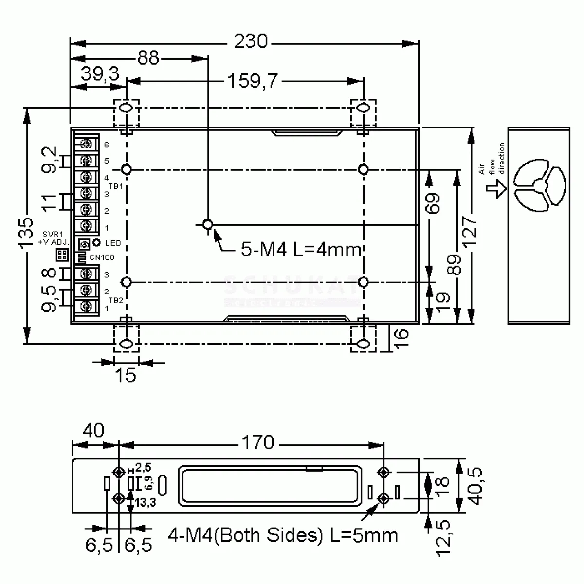 Switching power supply 48V 10,5A 500W Meanwell RSP-500-48