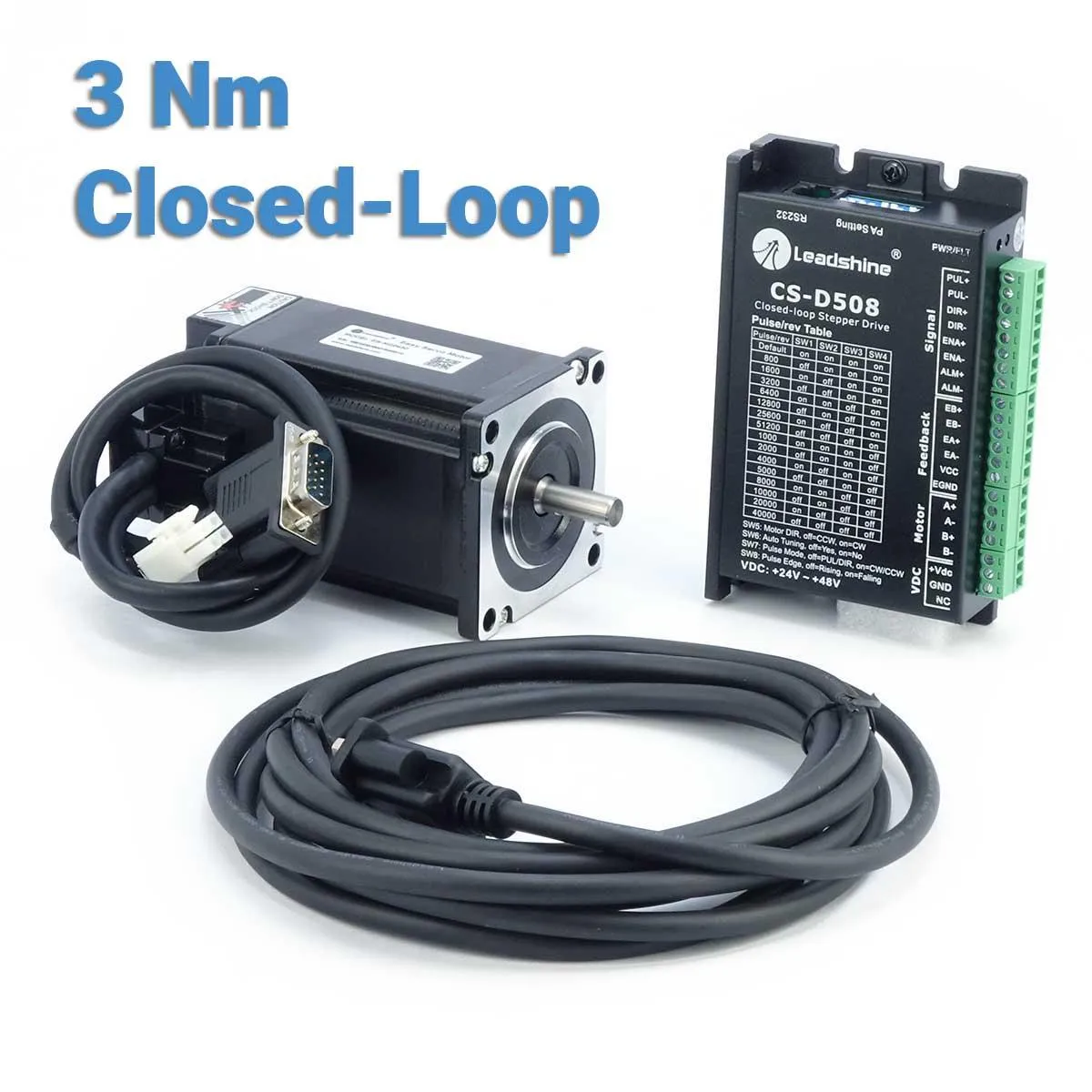 Driveset 1-axis with CS-D508 and 3 Nm closed loop motor CS-M22430