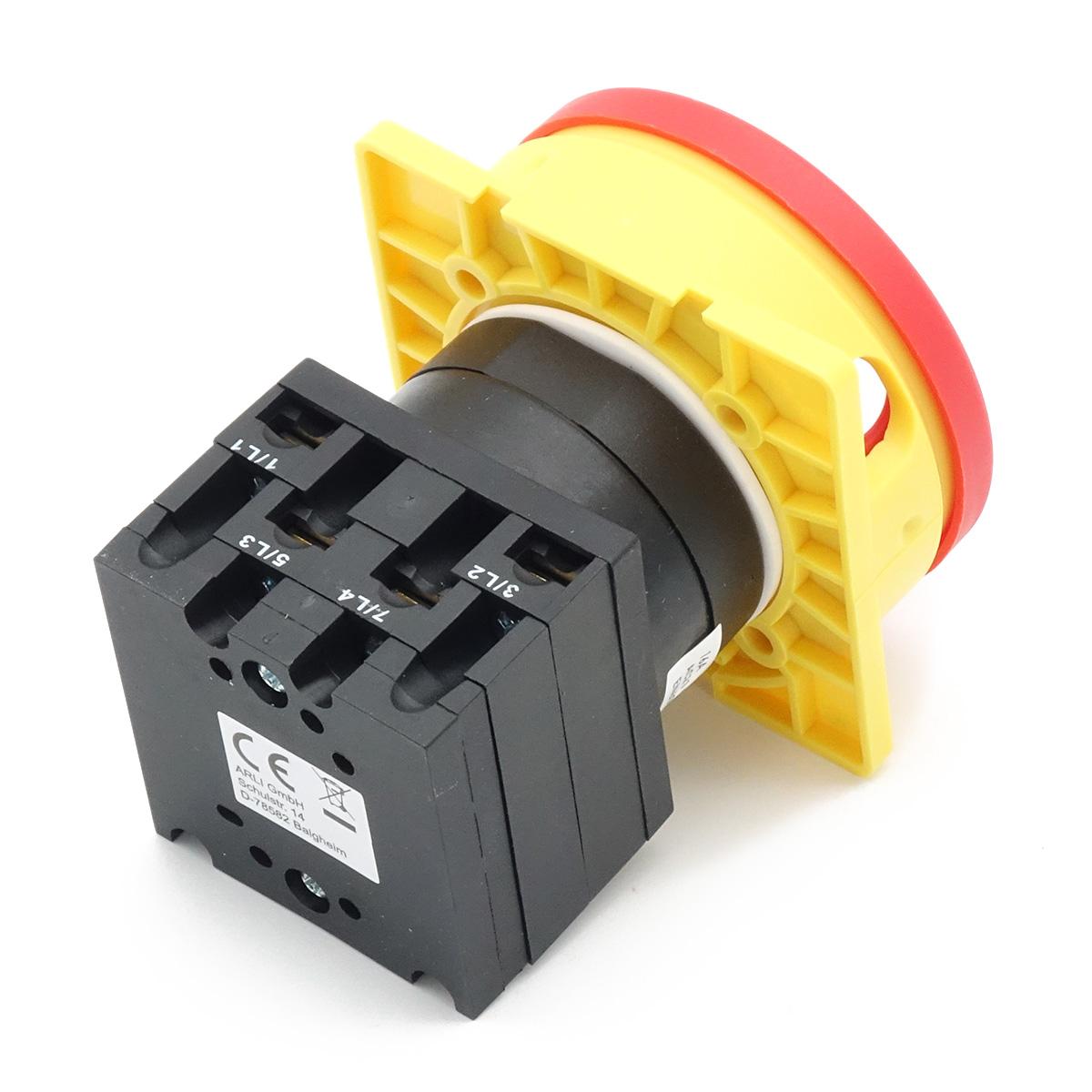 ARLI Main Switch 16A 4-Pole for Front Panel Mounting