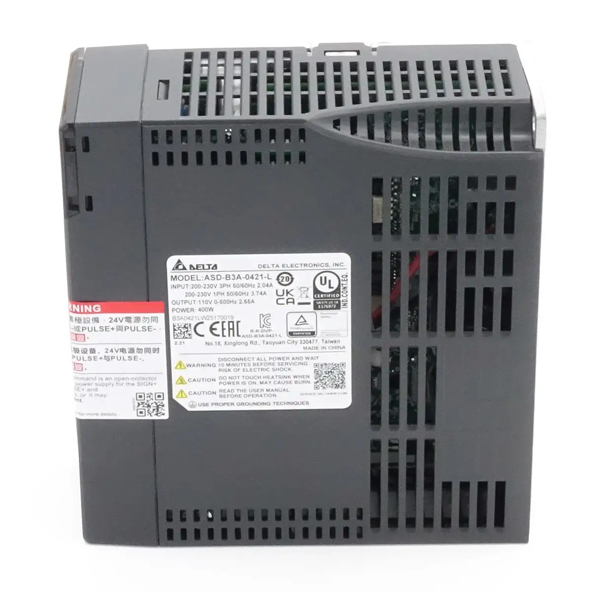 DELTA AC SERVO DRIVER ASD-B3A-0421-L 400 W 230 V